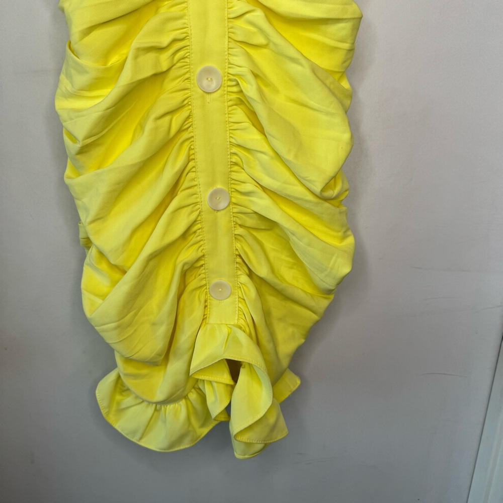Zara Ruffled Yellow Dress - Picture 4 of 6